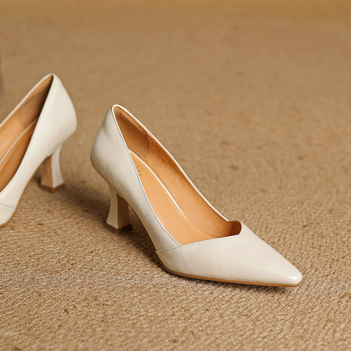 Esme Sculpt Leather Heels