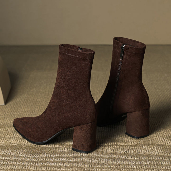 Élan Suede Leather Ankle Boots