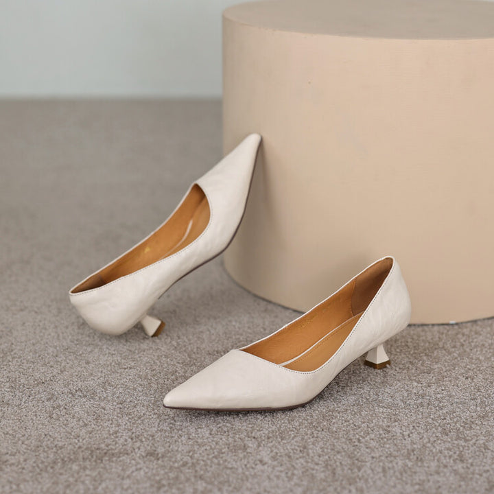 Verrine Leather Low Pumps