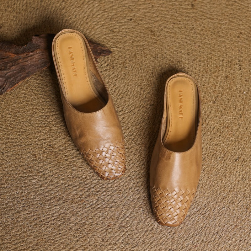 Arden Woven Leather Mules