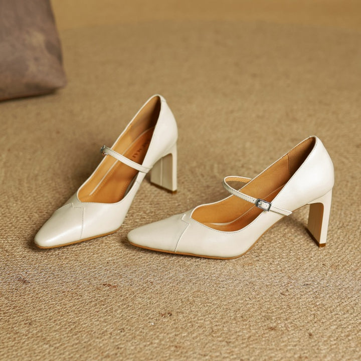 Rivelle Mary-Strap Leather Pumps
