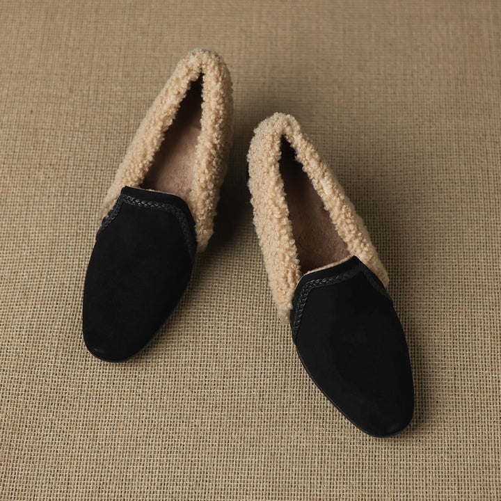Caldena Shearling Leather Heel