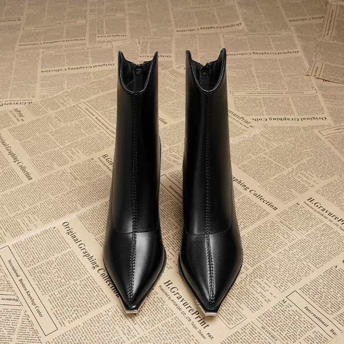 Aurevia Metal-Tip Ankle Boots