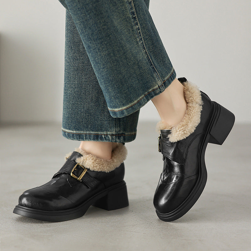 Ellesmere Shearling Leather Mid-Heel