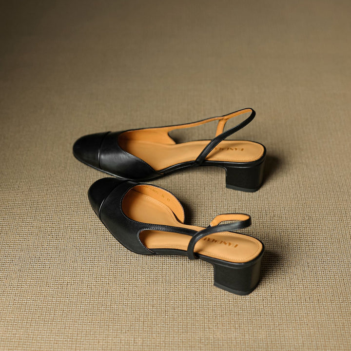 Caia Slingback Leather Heels