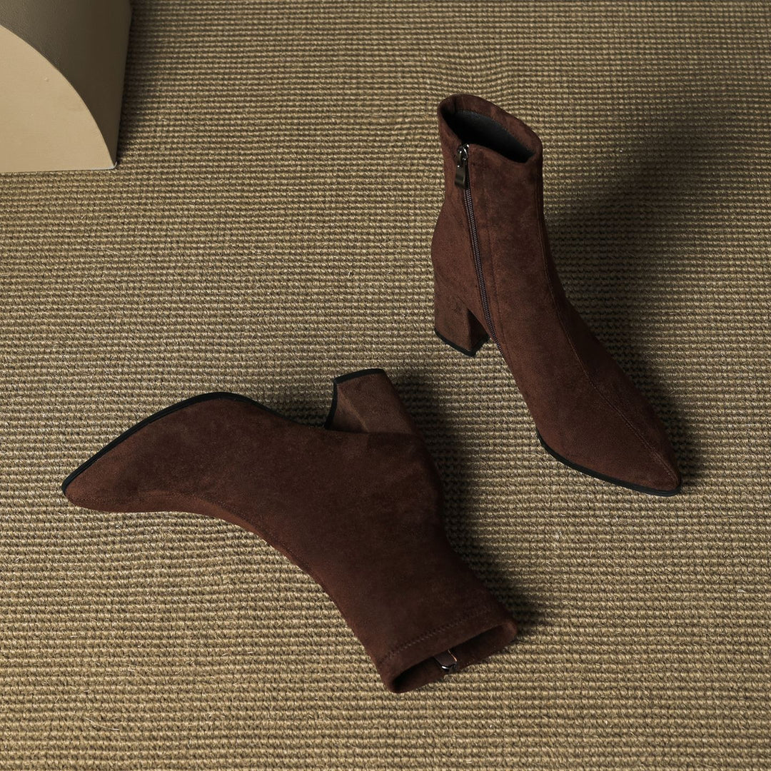 Élan Suede Leather Ankle Boots