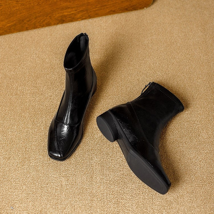 Marlenna Back-Zip Ankle Boots