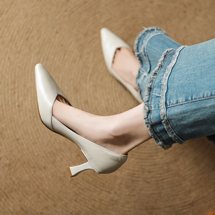 Esme Sculpt Leather Heels