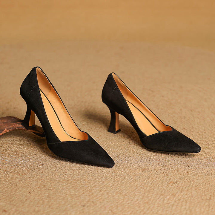 Esme Sculpt Leather Heels