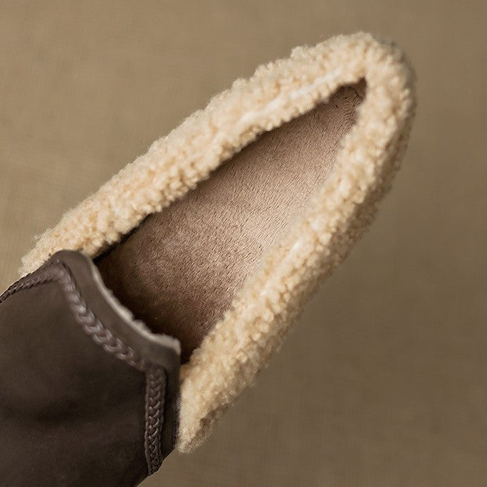 Caldena Shearling Leather Heel