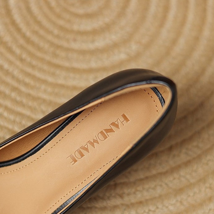 Marisol Leather Square-Toe Pumps