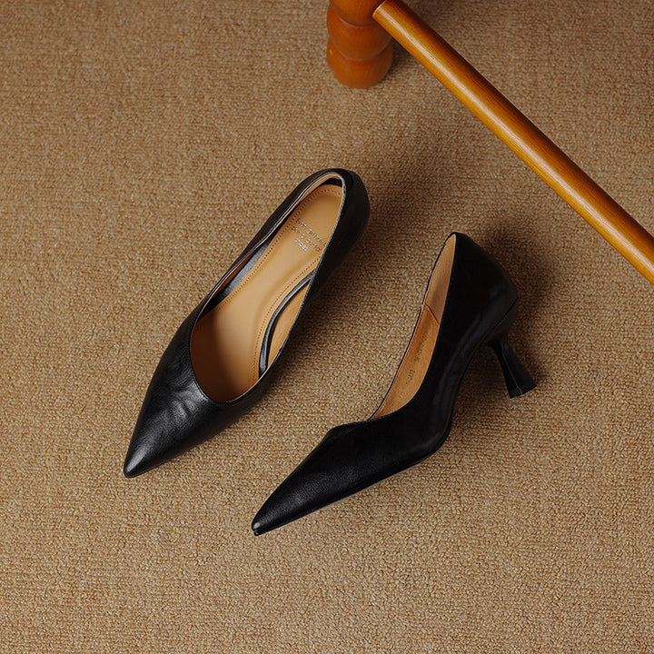 Mirelle Lambskin Leather Heels