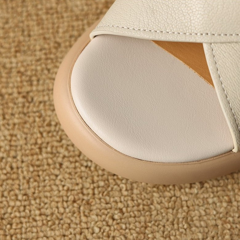 Auralis Leather Crossband Slides