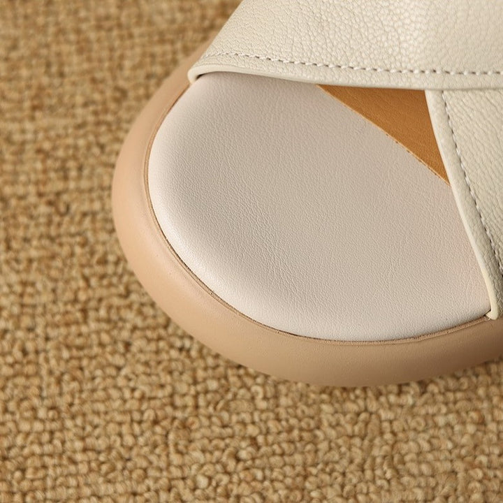 Auralis Leather Crossband Slides