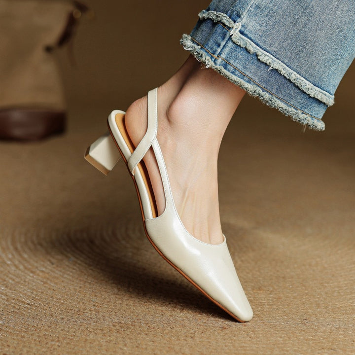 Arlise Leather Slingback Pumps