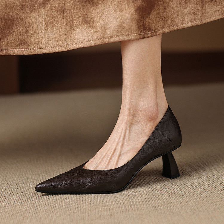 Riva Sculpted Leather Pumps