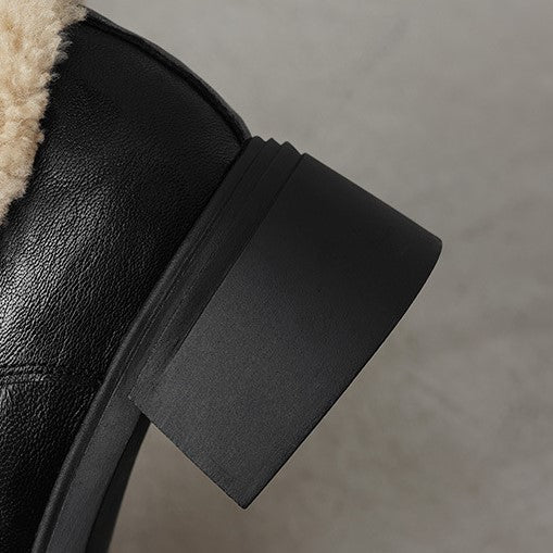 Ellesmere Shearling Leather Mid-Heel
