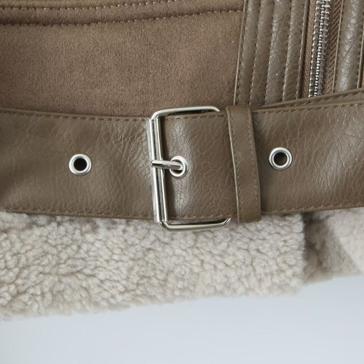 Calden Soft-Suede Shearling Jacket