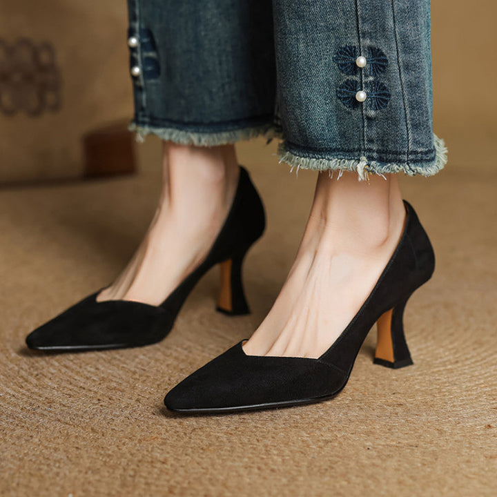 Esme Sculpt Leather Heels