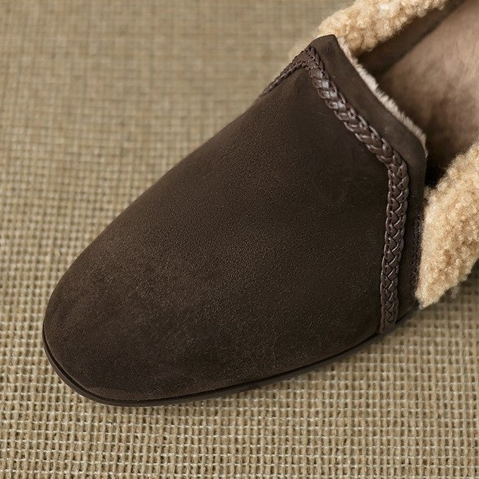 Caldena Shearling Leather Heel