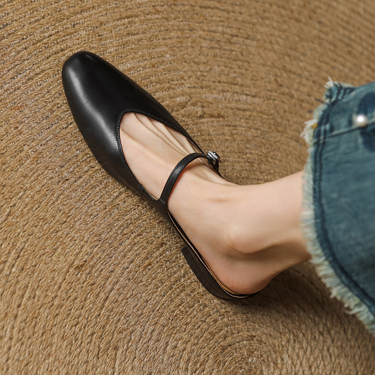 Selma Mary-Jane Leather Mules