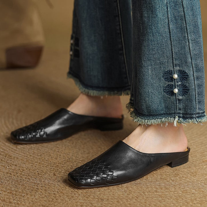 Arden Woven Leather Mules