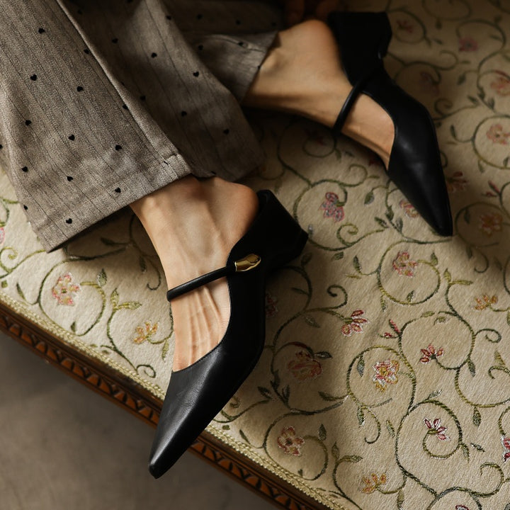 Liora Sculpt Leather Mules
