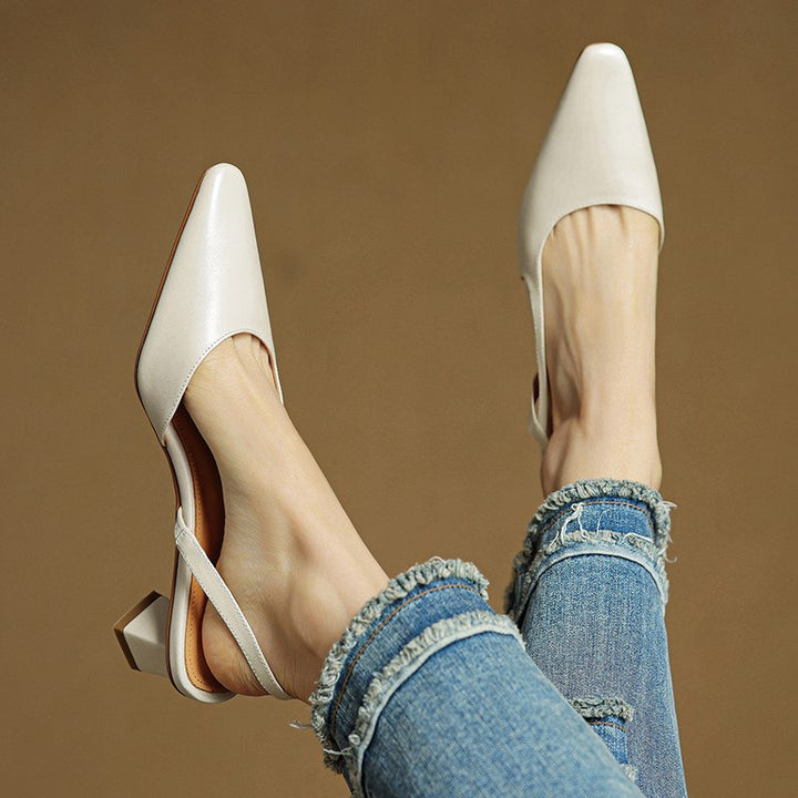 Arlise Leather Slingback Pumps