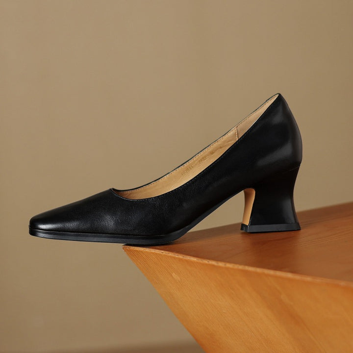 Oriel Leather Square Pumps