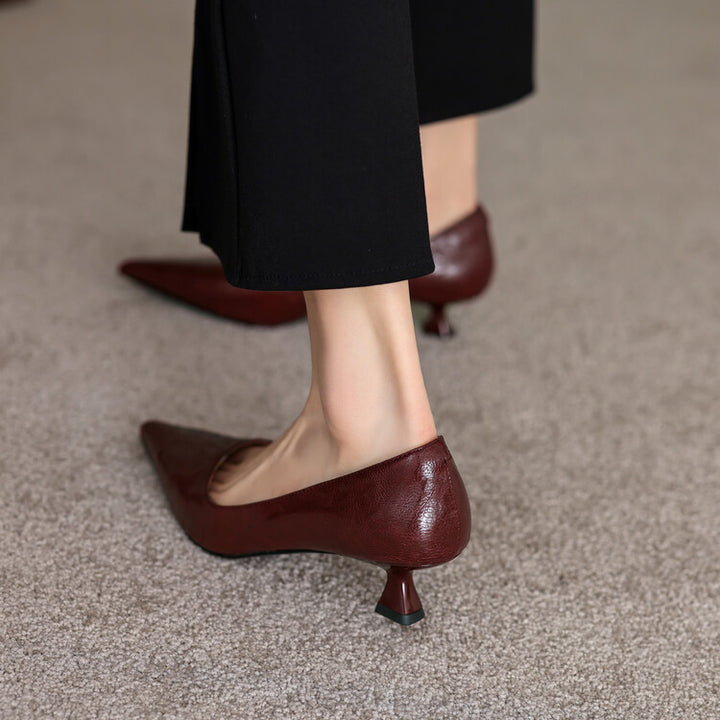 Verrine Leather Low Pumps