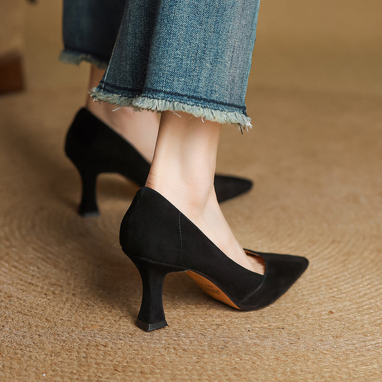 Esme Sculpt Leather Heels