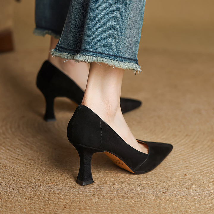 Esme Sculpt Leather Heels