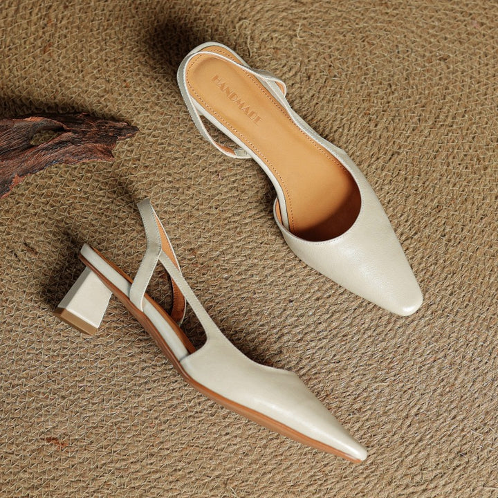 Arlise Leather Slingback Pumps