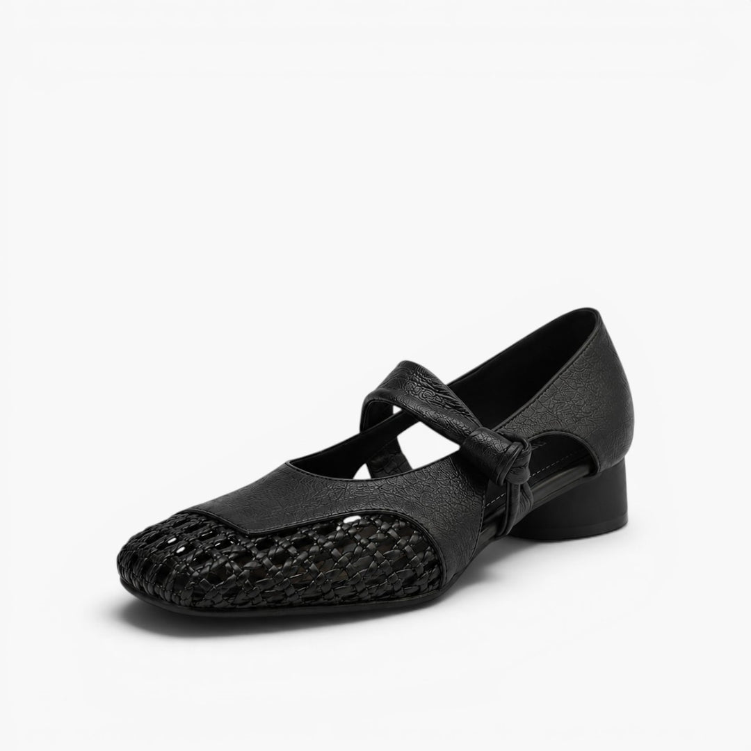 Caelia Woven Leather Mary Janes