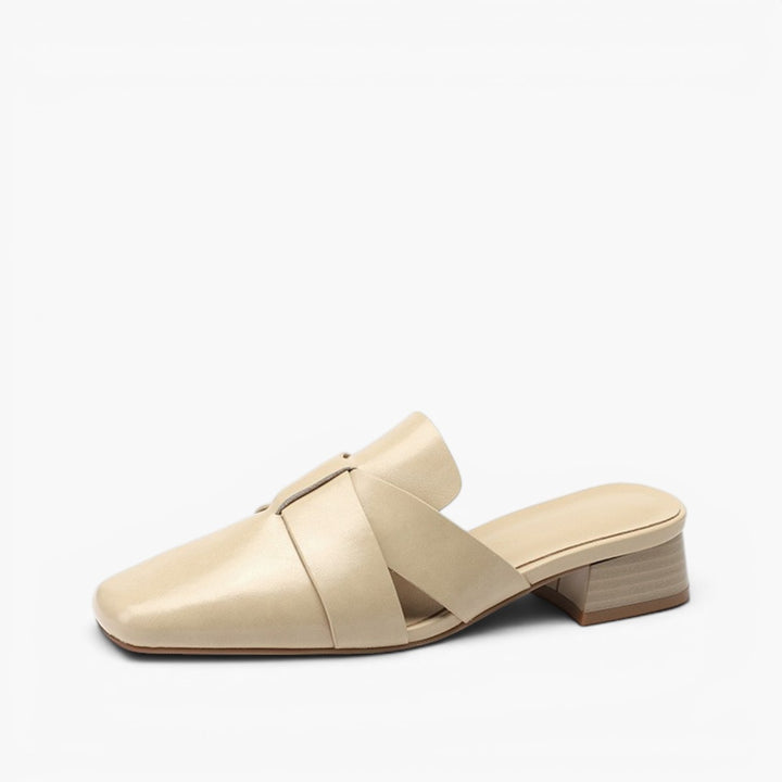 Caelis Square Toe Leather Mules