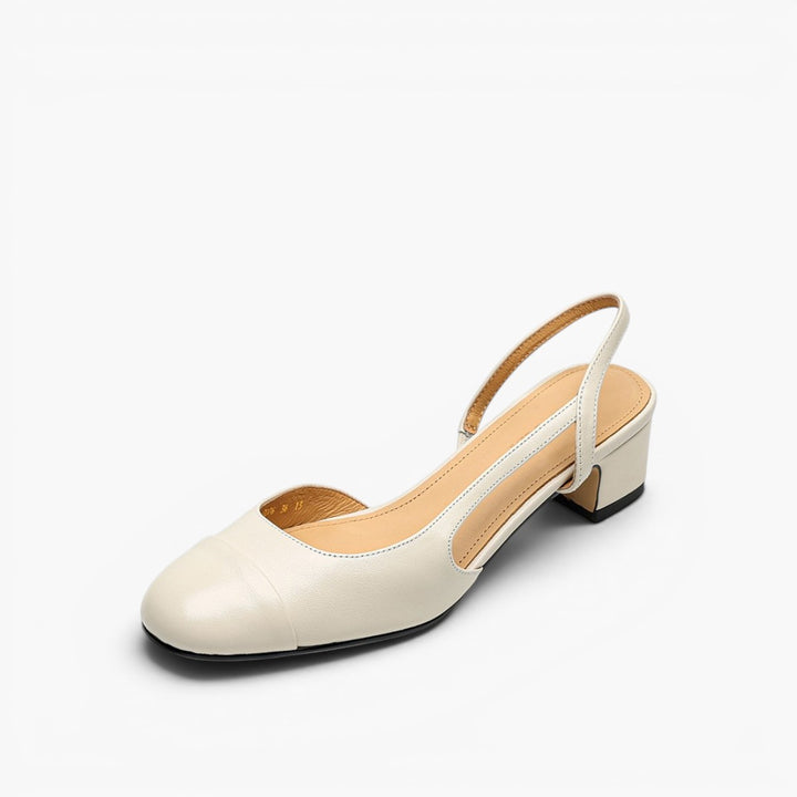 Caia Slingback Leather Heels