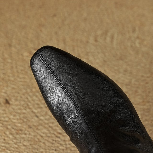 Marais Wrinkled Leather Ankle Boots