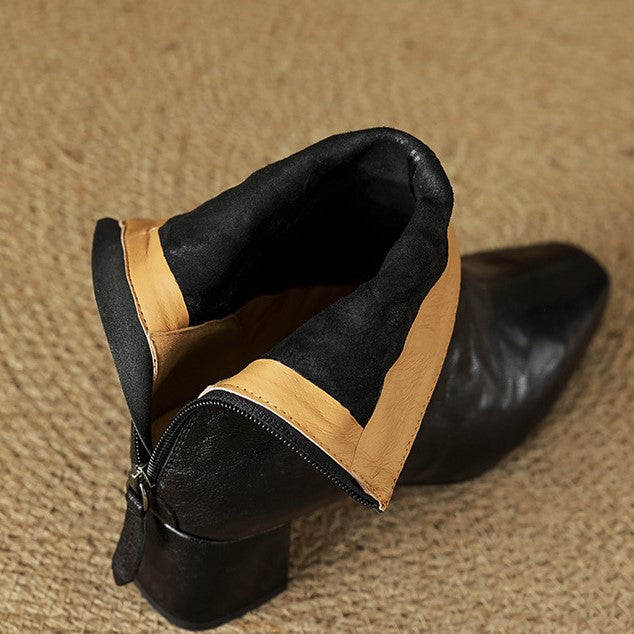 Marais Wrinkled Leather Ankle Boots