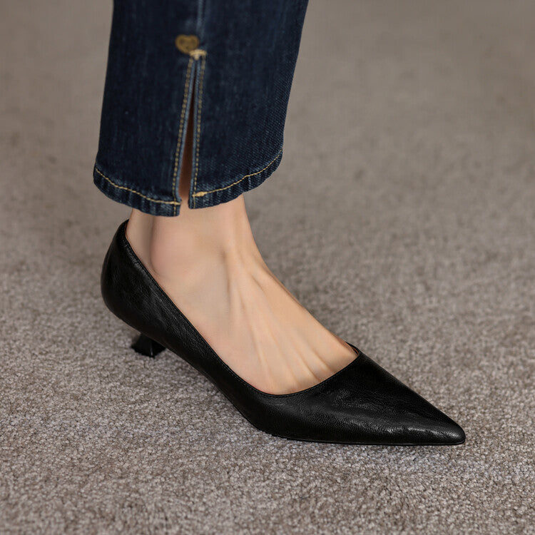 Verrine Leather Low Pumps