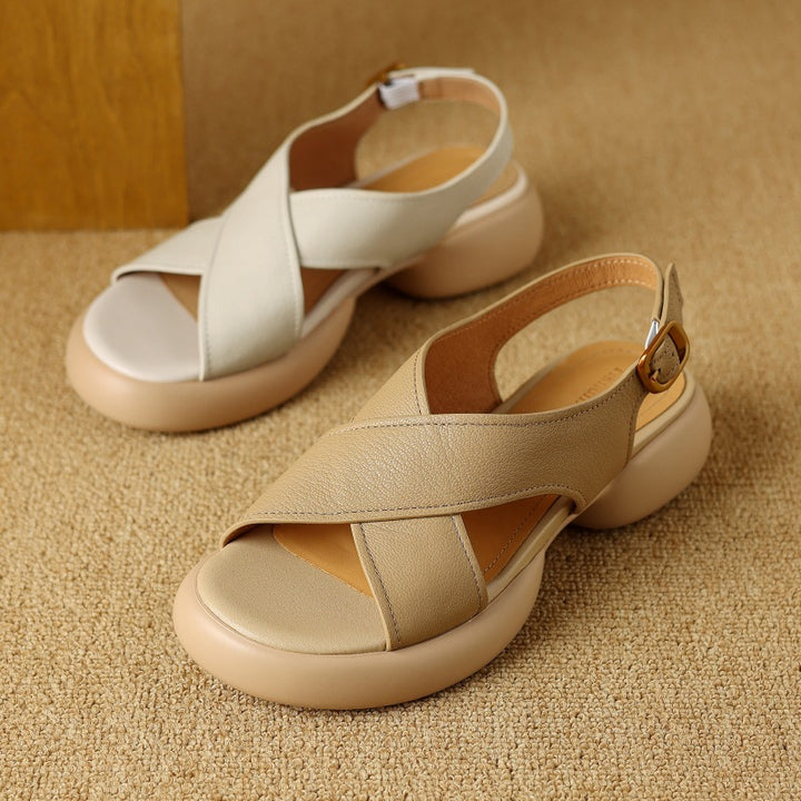 Auralis Leather Crossband Slides