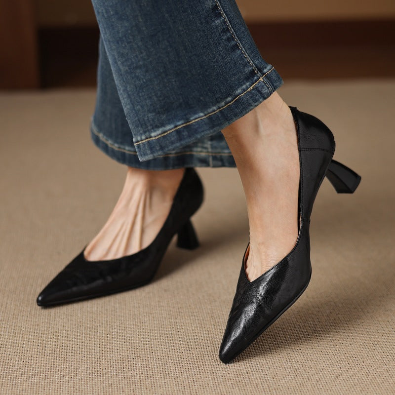 Riva Sculpted Leather Pumps