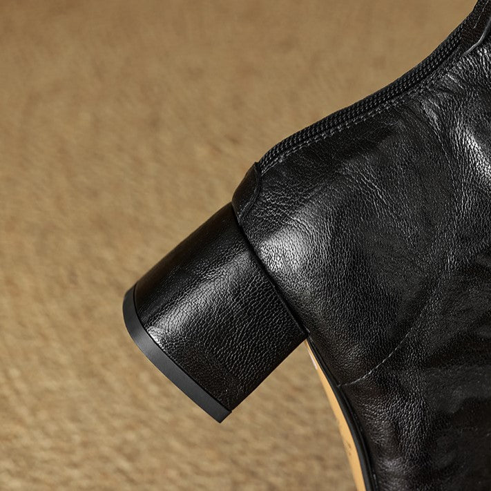 Marais Wrinkled Leather Ankle Boots