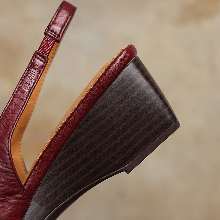 Maelis Slingback Leather Heels