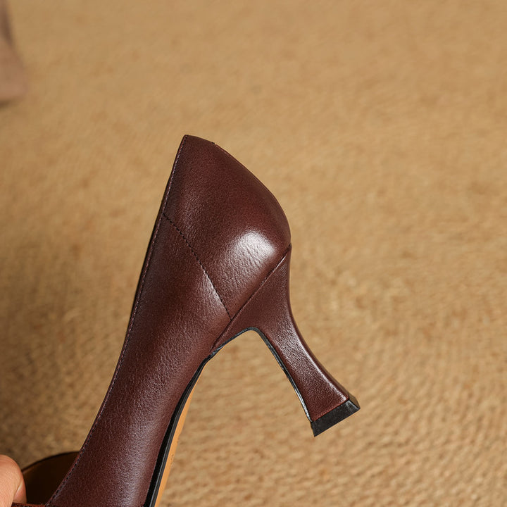 Esme Sculpt Leather Heels