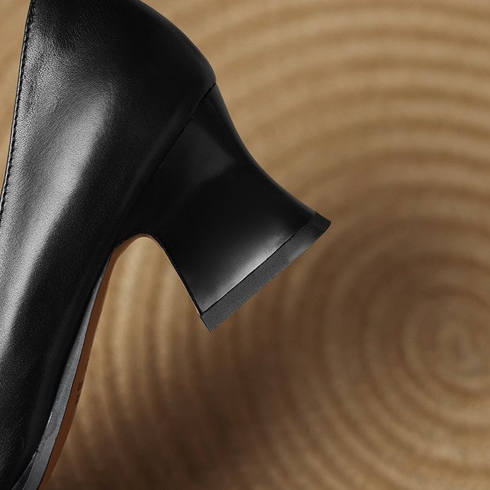 Oriel Leather Square Pumps