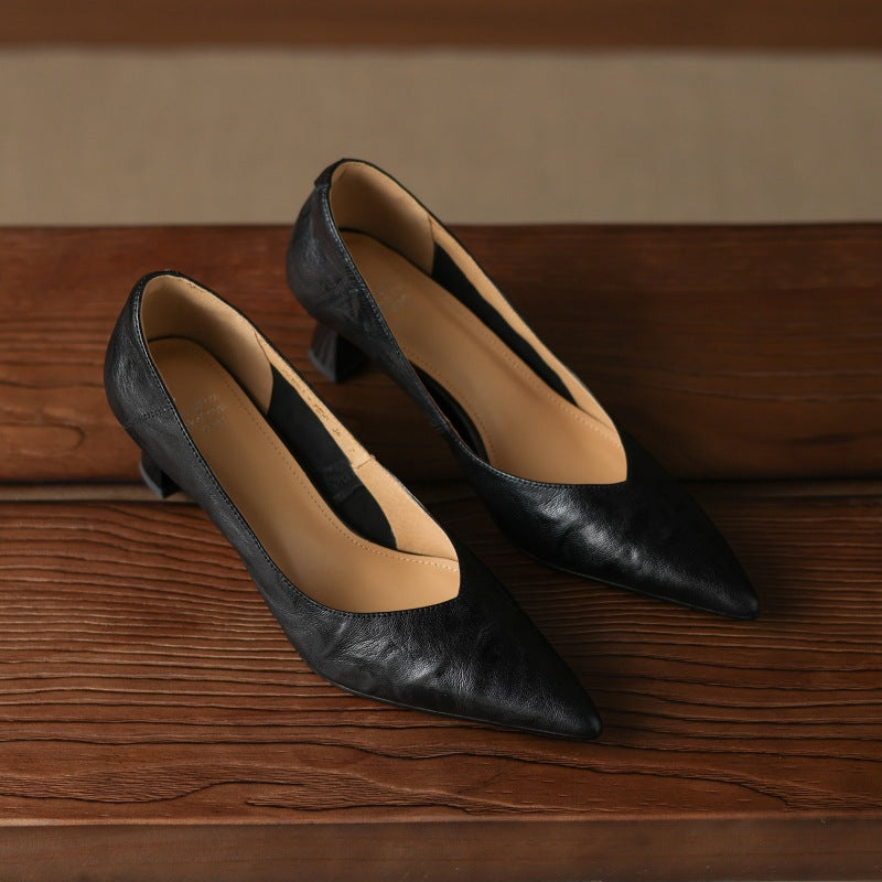 Riva Sculpted Leather Pumps