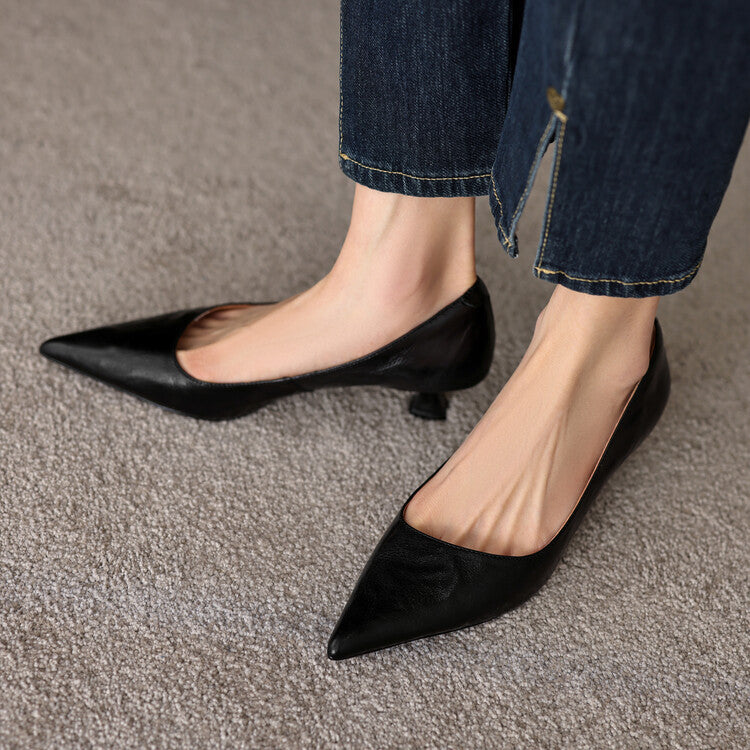 Verrine Leather Low Pumps