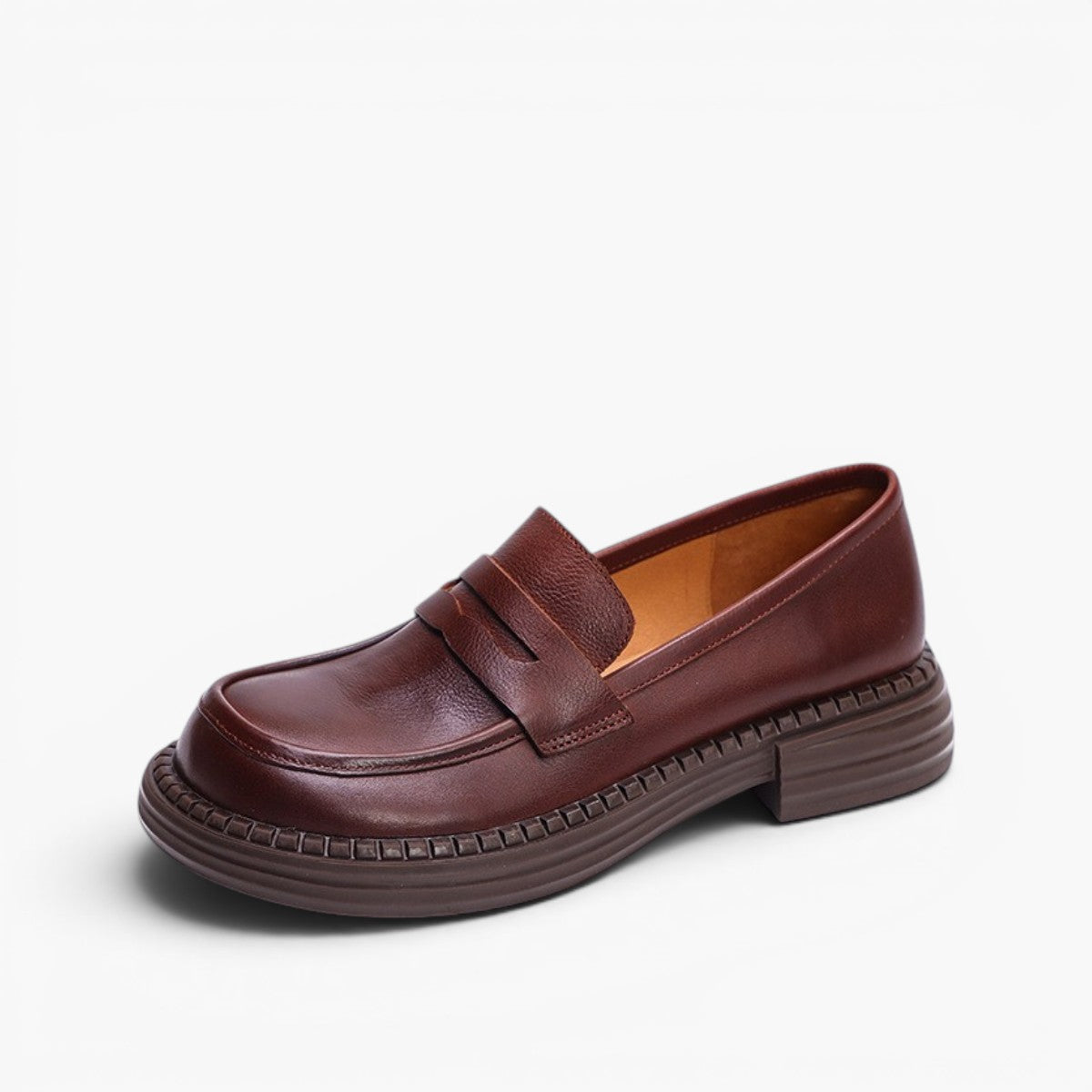 Demeris Leather Round-Toe Loafers – NEWLOOKTREND