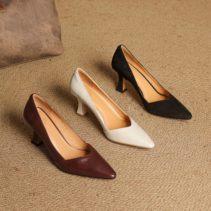 Esme Sculpt Leather Heels