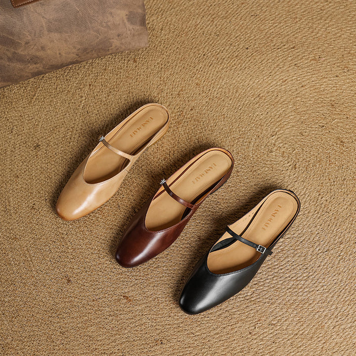 Selma Mary-Jane Leather Mules